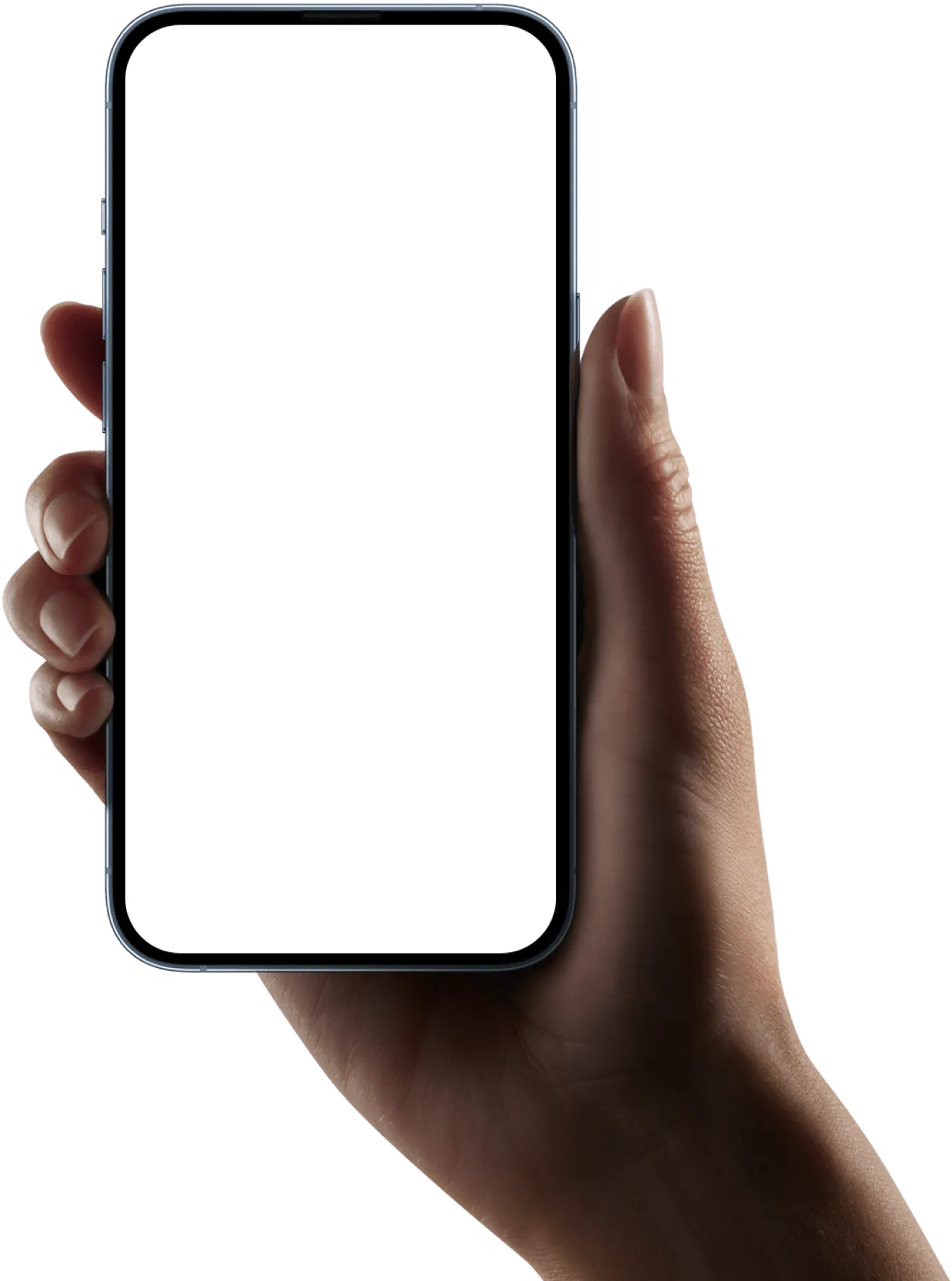 Hand holding iPhone with Location Ledger app